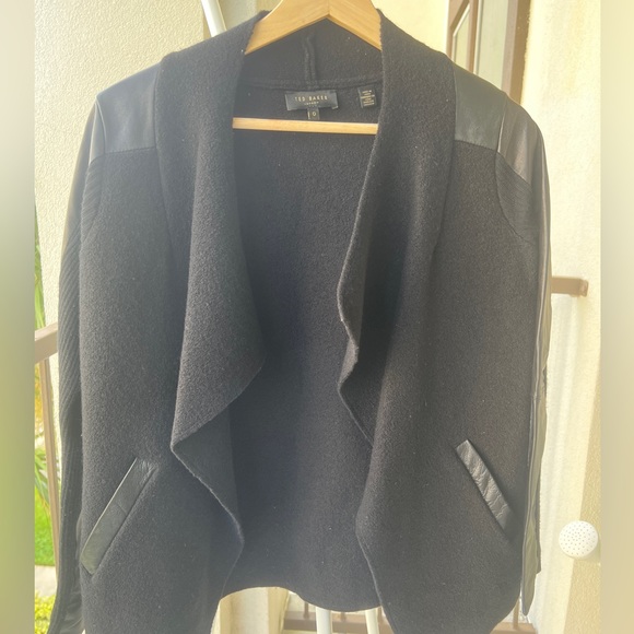 Ted baker leather trim jacket size 0 - Picture 6 of 6